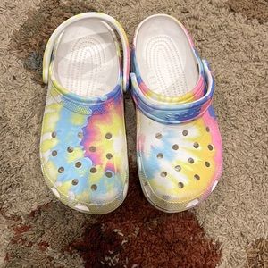 Tie-dye Crocs